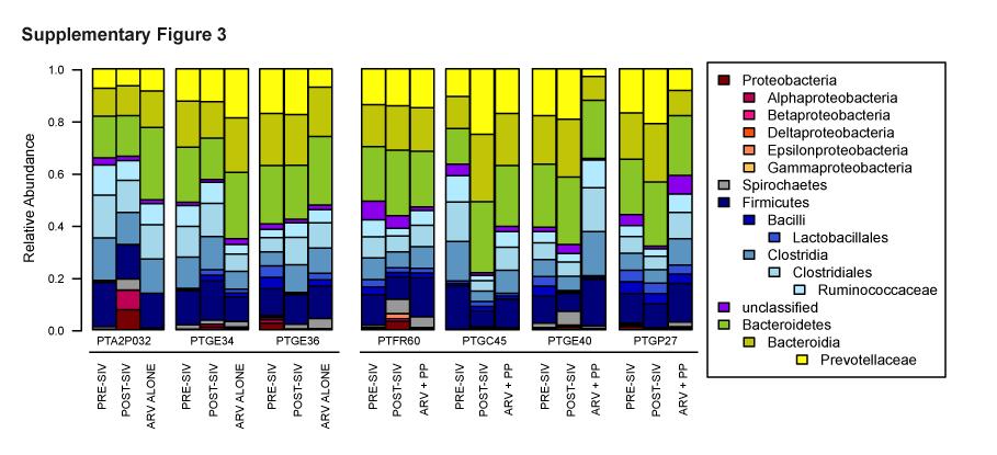 Supplementary Figure 3. Fecal microbiome analysis. Pyrosequencing of 16s rrna was performed on fecal samples. (a) Ribosomal Database Project (RDP) classification was used for taxonomical assignments.
