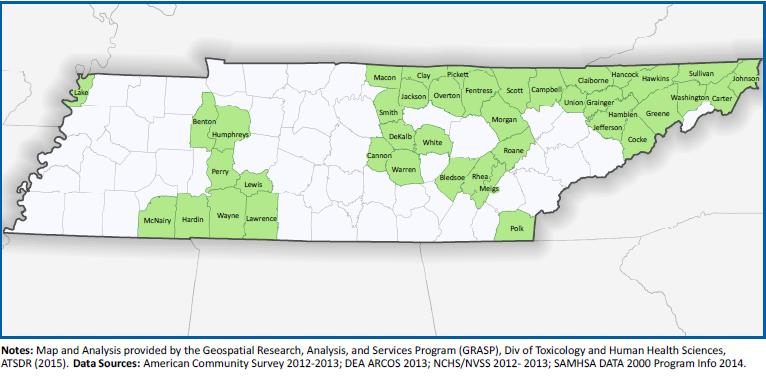 TN Counties Highly Vulnerable to HIV/HCV