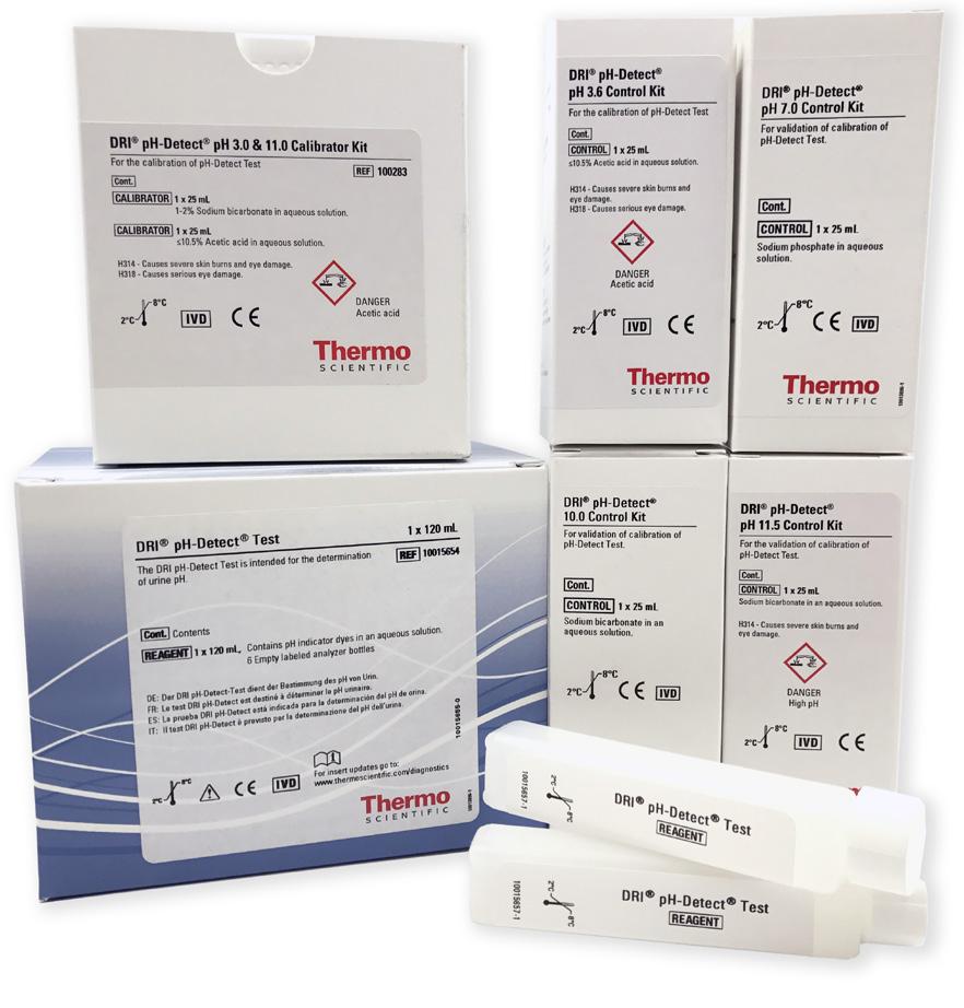 ph: Thermo Scientific DRI ph-detect Normal urine should have a ph between 4.7-7.8.
