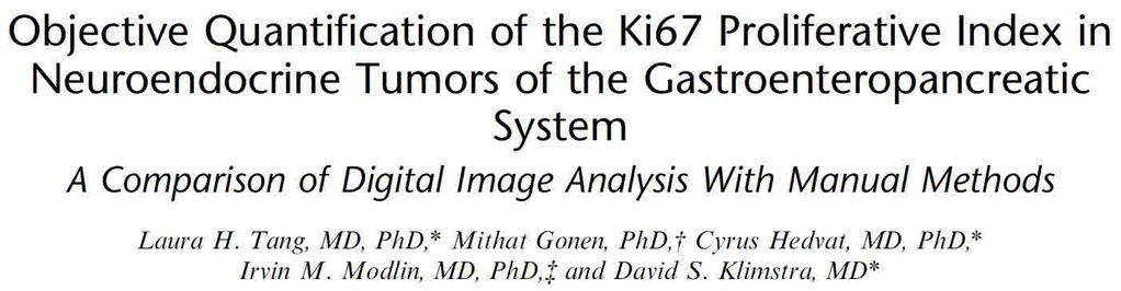 Results of eye-balling of Ki67 index by 18 observers in 45 cases