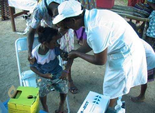 Measles supplementary immunization activities in Papua New Guinea Background. Papua New Guinea, a country of many inhabited islands, has a population over five million.