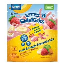 PediaSure SideKicks Fruit & Veggie Smoothie Nutrition to Help Fill Gaps A source of the top 4 nutrients low in kids diets. *, From the makers of PediaSure, the #1 Pediatrician Recommended Brand.