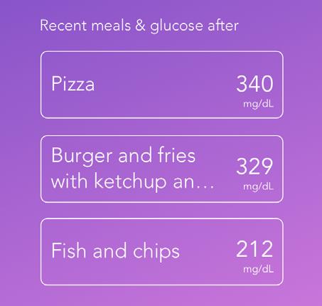 33 Recent meals & glucose after Three