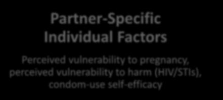 STD at baseline Partner-Specific Individual Factors