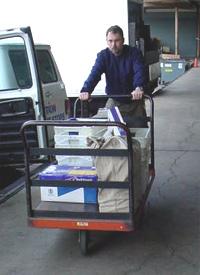 If you must pull, keep the cart or container at your side to avoid extending