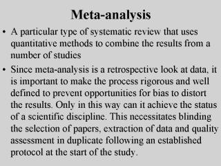Systematic Review Meta-analysis A critical assessment and evaluation of research