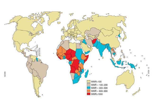 Maternal mortality ratios 2005 (maternal