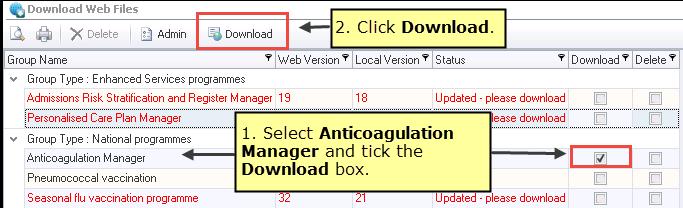 Download Web Files Note - To access Download Web Files, you must not have a patient selected in Consultation Manager. 2.