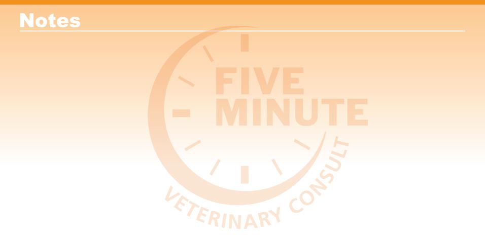 Enter notes here Blackwell's Five-Minute Veterinary Consult: Canine and Feline,