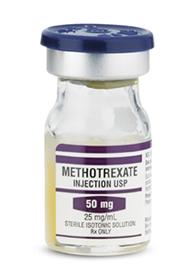 Methotrexate! Oral or Subcutaneous injection! Mechanism of action: immunosuppressant: inhibits lymphocyte proliferation (folate antagonist)! Site of action: systemic!