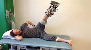 Encourage Mobility The external fixator maintains the fracture in a stable position and the extremity can be moved To move extremity, grasp the frame and assist the patient to move Teach