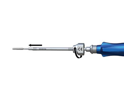 Acumed Biotrak Resorbable Fixation System 4 TAP TO THE DESIRED DEPTH Using the Biotrak Mini Tap (30100152) inserted through the cannula, tap the bone to the same