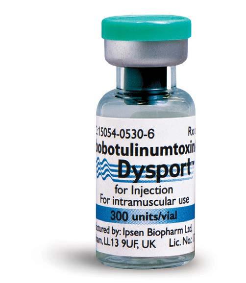 Two strengths available for Dysport 500-Unit vial NDC 15054-0500-1* Box containing 1 sterile, single-use vial.
