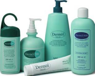 packs used by satisfied patients 2 www.dermal.co.uk Dermol 200 Shower Emollient and Dermol 500 Lotion Benzalkonium chloride 0.1%, chlorhexidine dihydrochloride 0.1%, liquid paraffin 2.