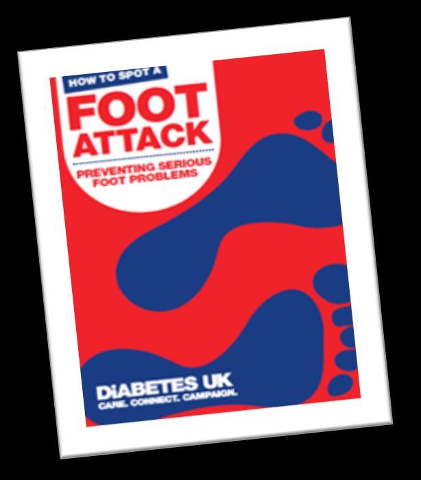 Refer Lifestyle change smoking cessation etc 15 Healthcare essentials Local foot pathways Names and phone numbers Build relationships Resources available via Diabetes UK