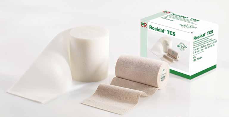 Rosidal TCS provides effective compression The two components of Rosidal TCS work together to deliver effective levels of working compression and low levels of resting compression with comfort and