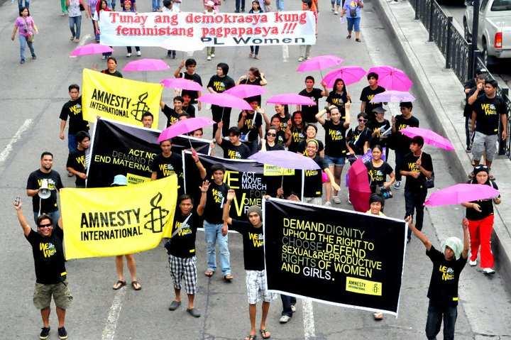 Amnesty International Philippines joins street demonstration for International Women s Day. March 2011. AI 3.