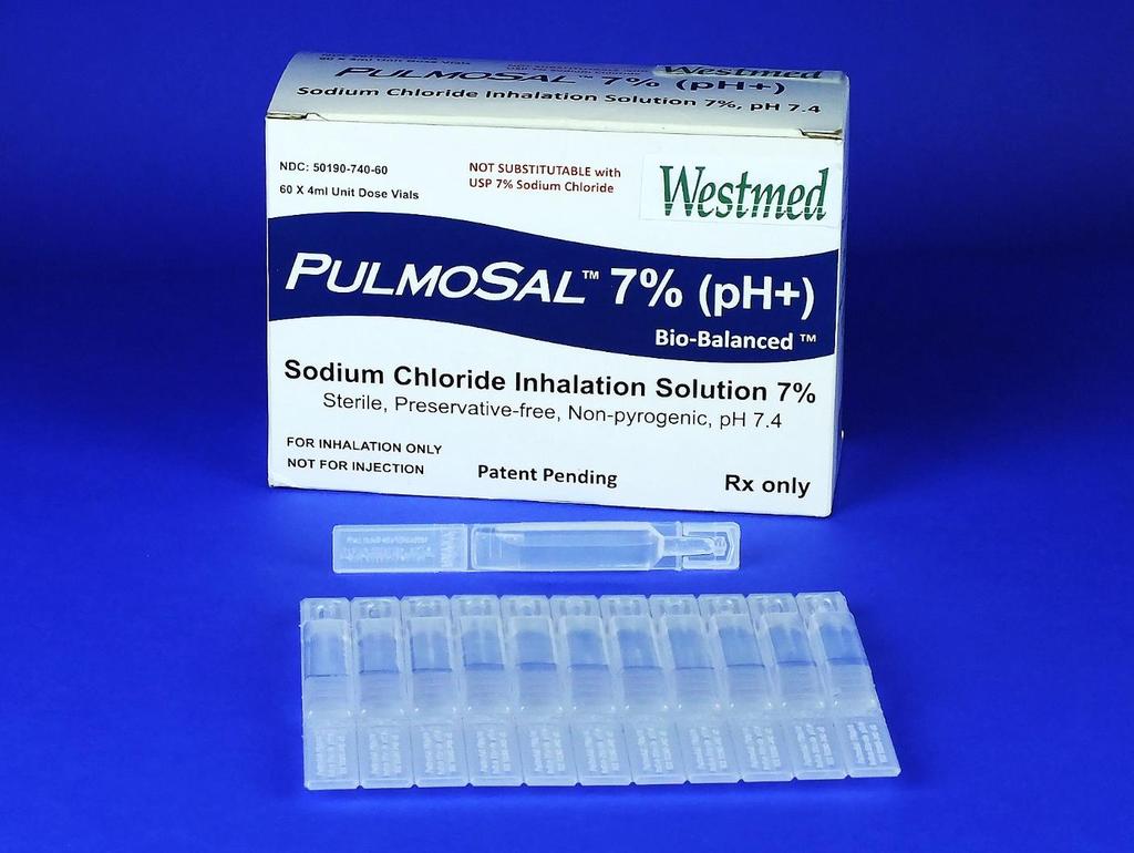 23 Airway Clearance Hypertonic Saline PulmoSal 7% (ph+) Bio-Balanced Sodium Chloride Inhalation Solution #50190-740-60