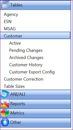 Main Screen Each PSAP will only have Read Only access to the customer table Conducting an Emergency ALI search