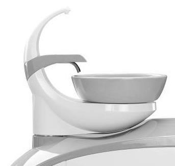 Swiveling spittoon bowl optional Integrated electronics enables full electronic or manual control of the removable spittoon bowl.