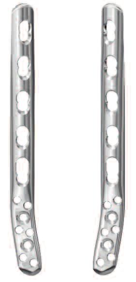 LCP Posterolateral Distal Fibula Plates Stainless Titanium Holes Length Left/ steel mm right 02.112.106 04.112.106 3 77 right 02.112.107 04.112.107 3 77 left 02.112.108 04.112.108 4 90 right 02.112.109 04.