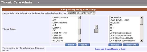 Additional Reports b. Select the Lab Groups from the left pane and click the (>) button to move the selected ones to the right pane. To move all lab groups to the right pane, click the (>>) button.