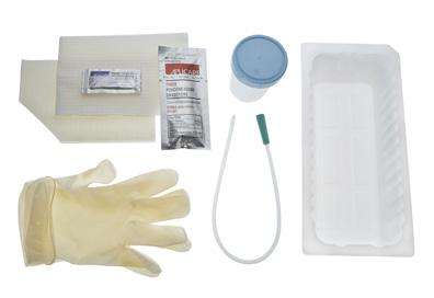 and BPA-free Trays include: 1000 ml outer basin tray 16 in. urethral catheter Waterproof and fenestrated drapes Vinyl powder-free gloves (3) 10% povidone-iodine swab sticks Lubricating jelly 4 oz.