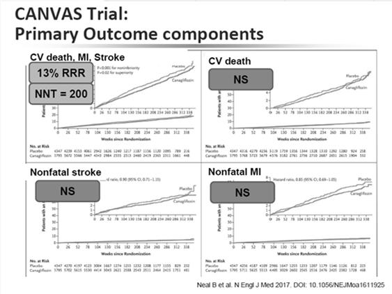 n=5812 Randomization (across both studies) Canagliflozin: n=5795 Placebo: n=4347 Endpoints Primary endpoint: composite of CV death, nonfatal MI, or nonfatal stroke Secondary endpoints: All-cause