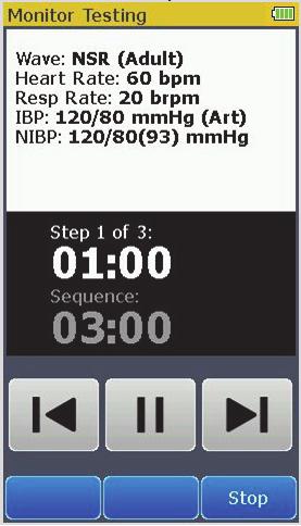 ProSim 4 Users Manual The autosequence above, shows the sequence steps. Some autosequences stop at the last step.