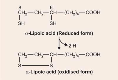 LIPOIC ACID (THIOCTIC ACID) Synonyms: Protogen, Acetate replacement factor (ARF), Pyruvate oxidation factor (POF). Deficiency manifestations: Not known.