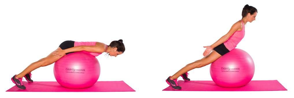 cobra on ball Start with your feet pressed flat against a wall and hips on the top of a Swiss ball, arms by your sides with palms down.