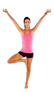 tree pose Begin standing tall with your feet together and your arms at your sides (Mountain Pose).