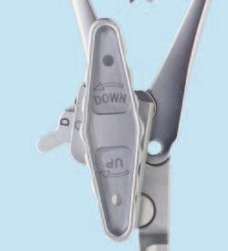 Down Up Up To move the rod introduction pliers upwards, turn the directional positioning switch to the U (UP) position.
