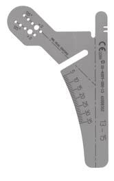 Note: The linear scale on the medial edge of the osteotomy guide corresponds to the scale on the femoral template. Fig.