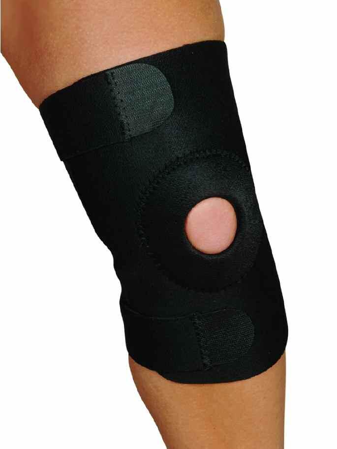 To size, measure knee circumference Slip-On Knee Support Open Patella with Stabilizers Item #