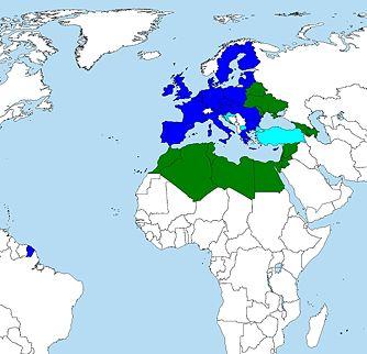 The European neighborhood wider group of countries in connection with the