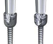 Both Polyaxial and Monoaxial Screwdrivers provide a very rigid connection between the polyaxial and