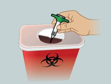 Always keep sharps container out of sight and reach of children.