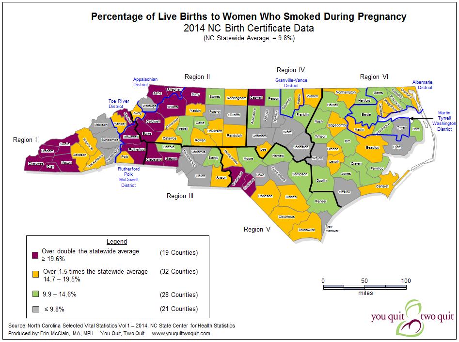 Tobacco Use During Pregnancy in NC 2 1 in 10 babies in NC are born to women reporting