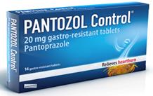 Pack sizes: 7,14 Pantozol 20 mg (Rx) 1) For the treatment of mild reflux disease and associated symptoms (e.g. heartburn, acid regurgitation, pain on swallowing).