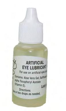 Lubricants Patient Results Artificial eye wearers may occasionally