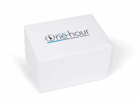 Everything you need for placement in one kit. Cerinate One-Hour Permanent Veneers Everything you need for Cerinate One-Hour Veneer cases is contained in this comprehensive kit.
