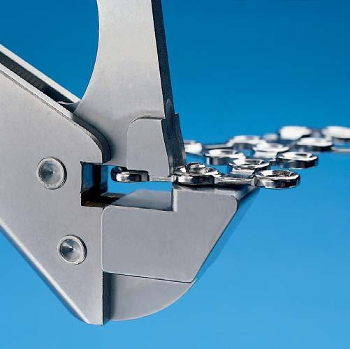 963 Universal Bending Pliers If necessary, remove a hole or tab of the plate using the locking calcaneal plate cutter (if not available, use the bending/cutting pliers).