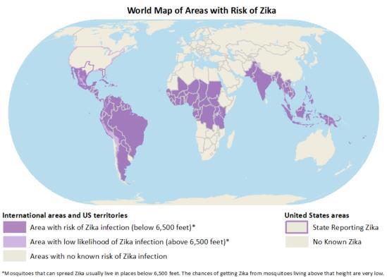 Risk of Zika (2016) Zika in the United States Local transmission of Zika virus