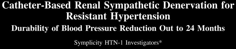 Report (Symplicity HTN-1): -Expanded cohort of patients