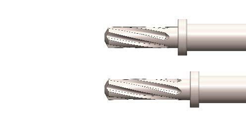 Extension post: 4 Drill bit +6mm Drill bit +0mm If bone graft is used between the glenoid baseplate and the native glenoid, the baseplate post can be extended by 6 or 0mm as