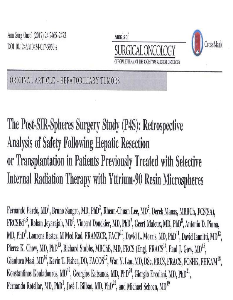 Retrospective international multicentre study to assess outcomes of liver resection or transplantation following SIRT 71 liver resections
