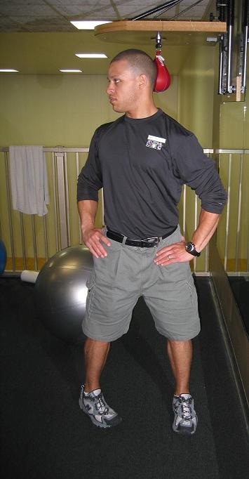 External Hip Rotators Stand with your feet parallel and slightly farther apart than the length of your foot. Turn the foot of the leg you wish to stretch inward, pivoting off the heel.