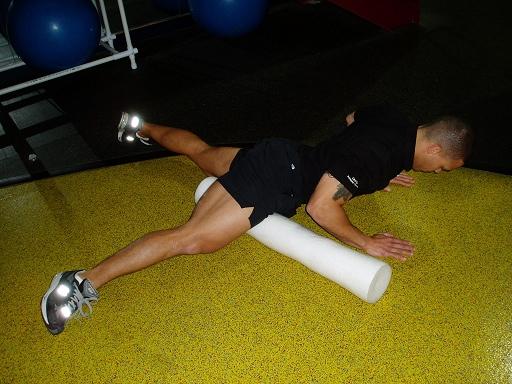 Foam Roller Adductors (groin) Position your inner thigh closest to your hips on the foam roll.