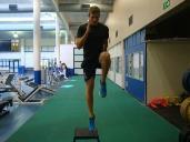 SESSION 4 / PLYOMETRICS & SPEED BOX JUMPS (2 x 8 reps) Box height should range from 20 105cm in height, Start: facing the box, with feet comfortably shoulder width apart and knees bent.